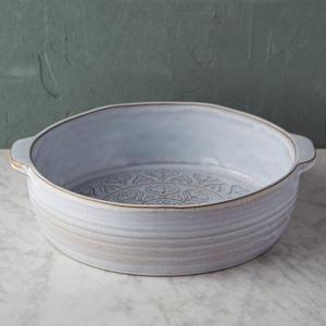 Embossed Terracotta Baking Dish, Large