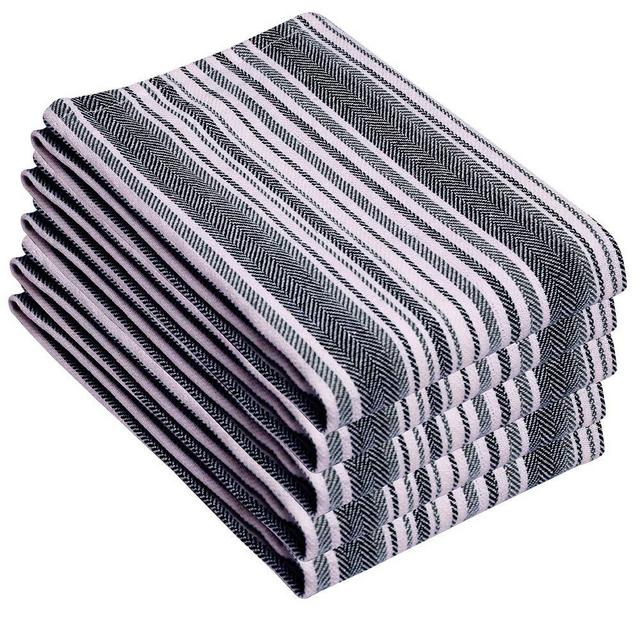 Cotton Talks Kitchen Towels - Pack of 5 Dish Towels Cotton - 18 x 28 inches Holiday Kitchen Towels - Extra Absorbent Dish Towels for Kitchen - Soft Hand Towels Kitchen - 100% Pure Cotton Fabric Grey