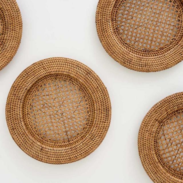 Pomegranate Honey Rattan Charger | Set 4