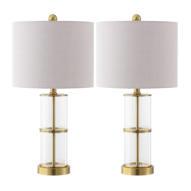Nalla 22.5" Table Lamp - TBL4621 - Clear/Brass - Safavieh