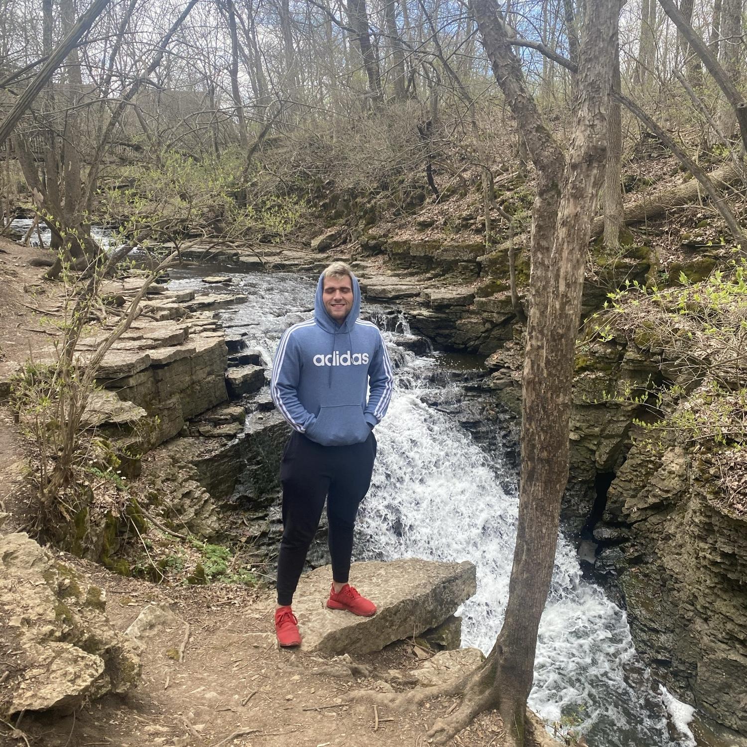 The first picture I took of Tyler while on our second date hiking to see a waterfall.
