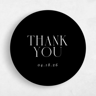Black Wedding Sticker - Portsmouth