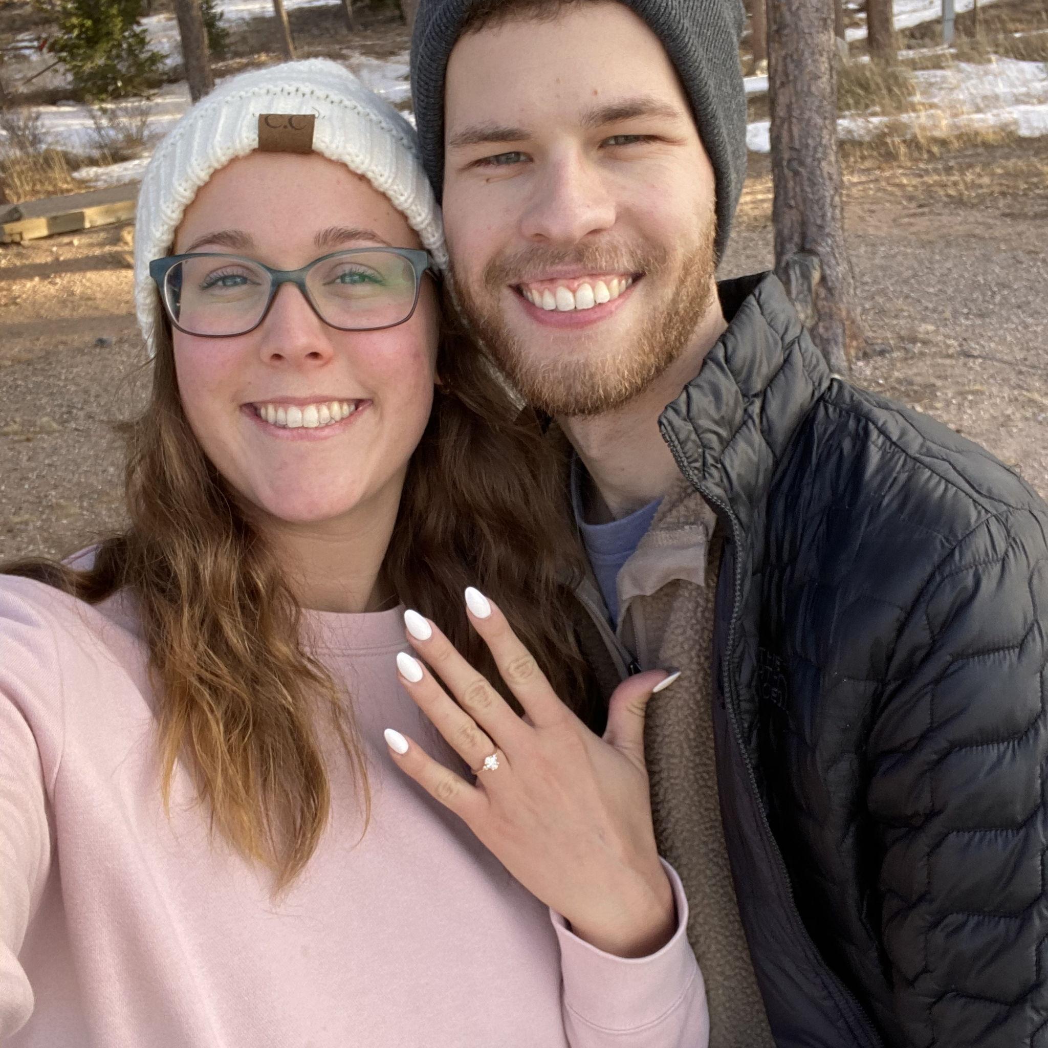 Aimee still getting used to a ring on that finger