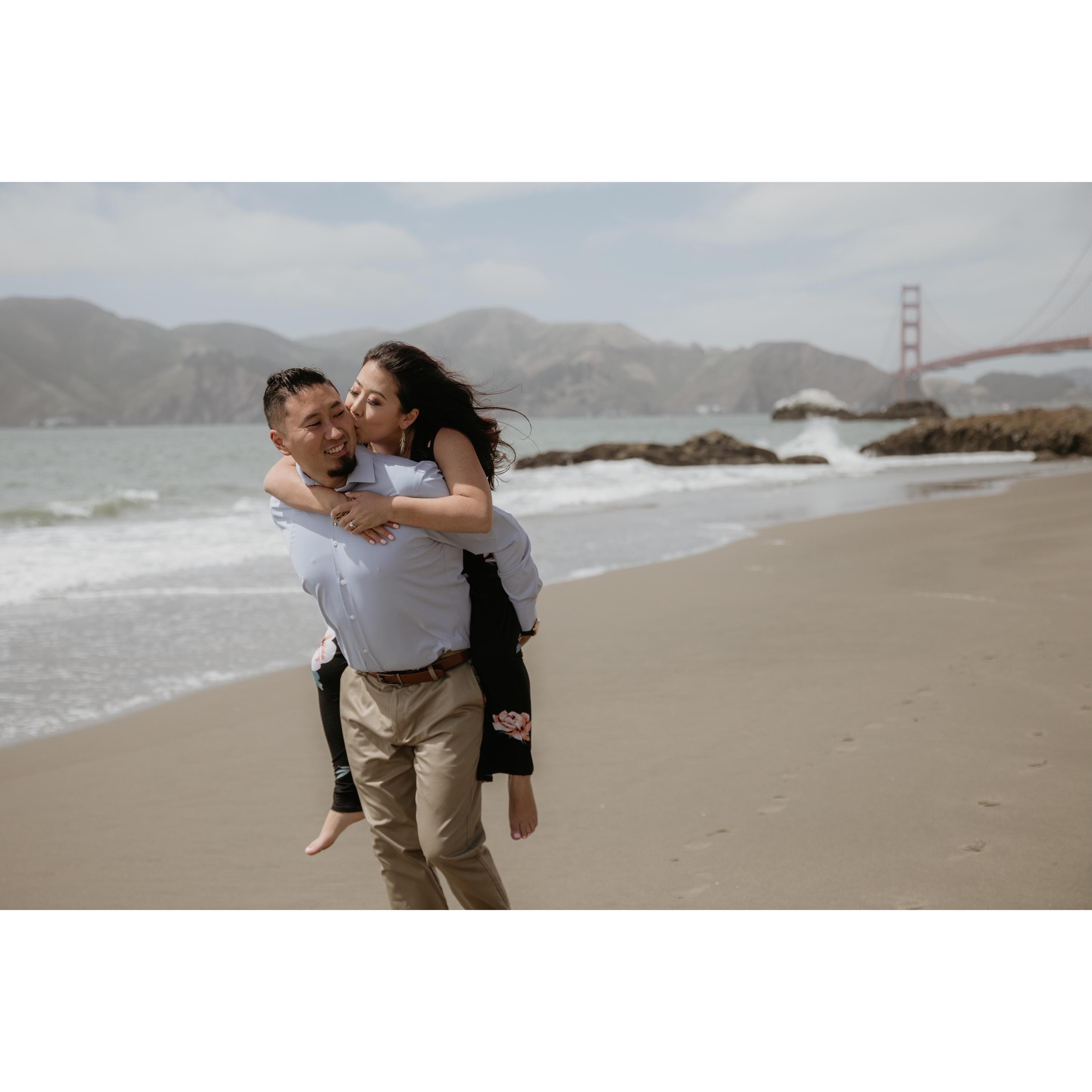 Our SF engagement shoot at Baker Beach