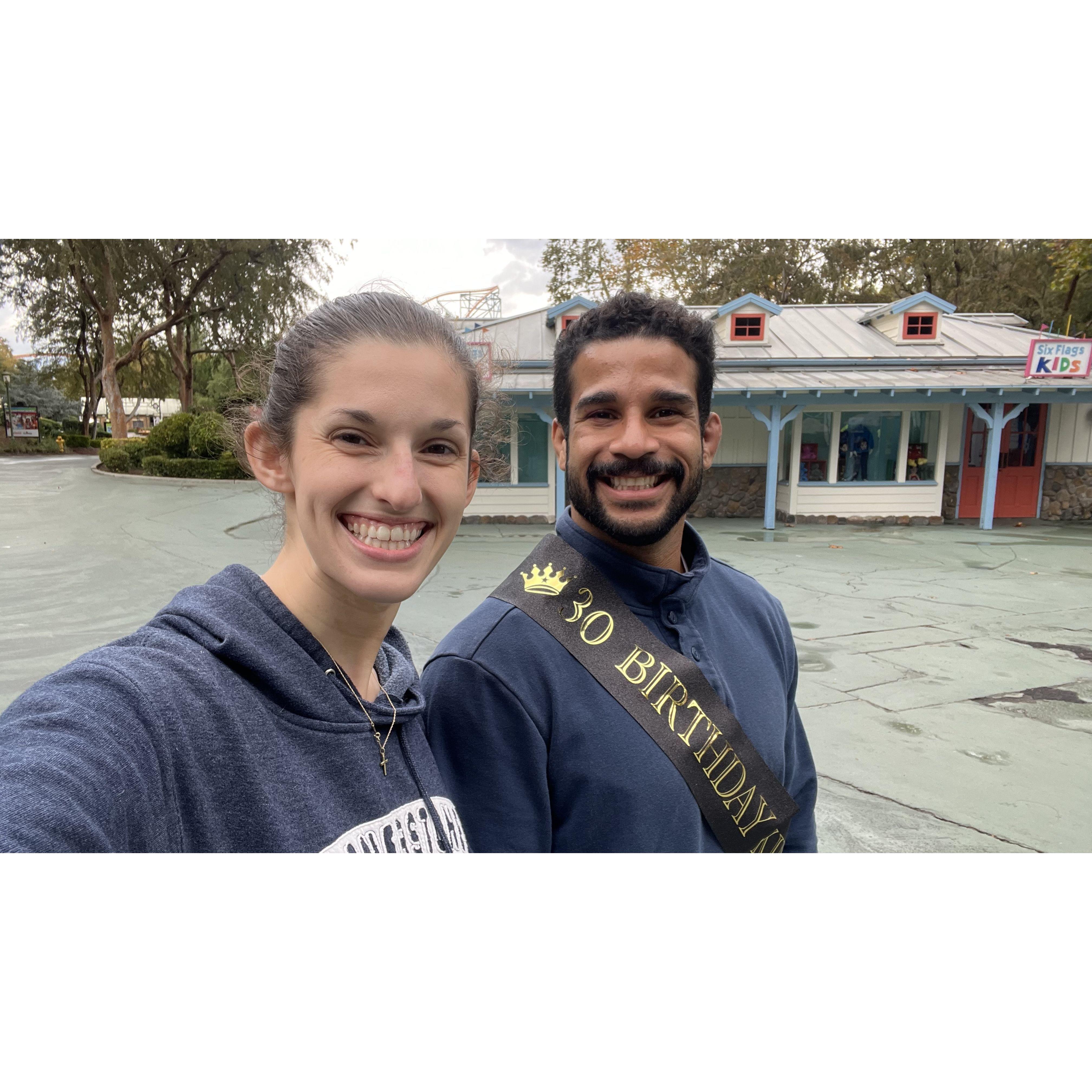 Celebrating Orlando's birthday with an adventure at Six Flags