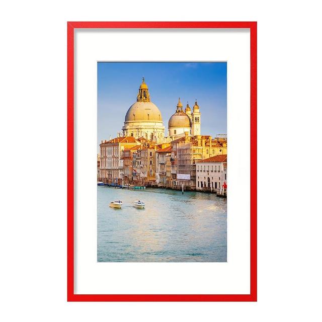 wyooxoo 24x36 Poster Frame Red Made of Solid Wood Picture Frames Display Pictures 20x30 with Mat or 24x36 Without Mat Colorful Frame For Horizontal Vertical Wall Mounting