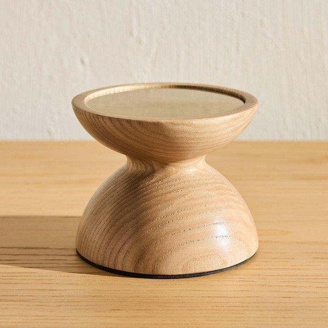 Tira Wood Pillar Holder, Light Ash, Small