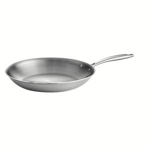 Tramontina 80116/007DS Gourmet Stainless Steel Induction-Ready Tri-Ply Clad Fry Pan, 12-Inch, NSF-Certified, Made in Brazil