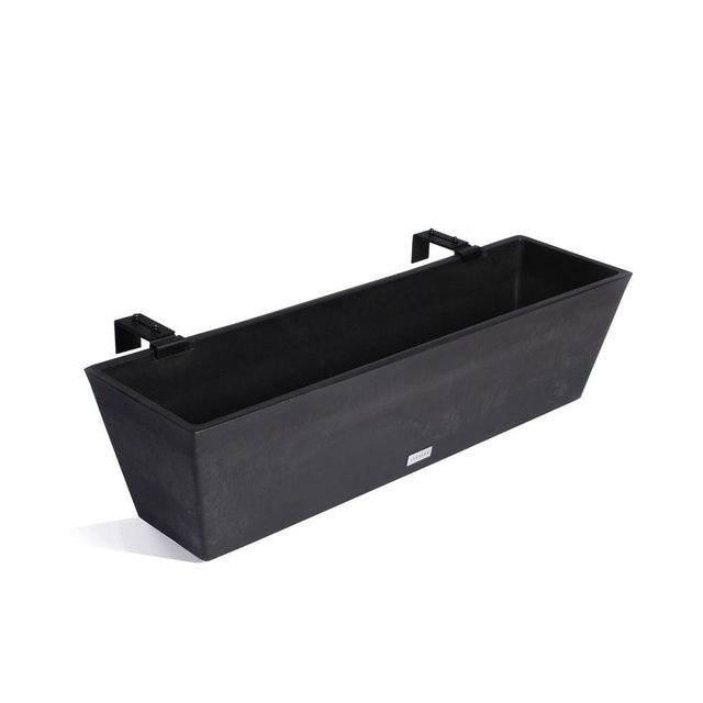 Railing Planter, 36 Inch,Black