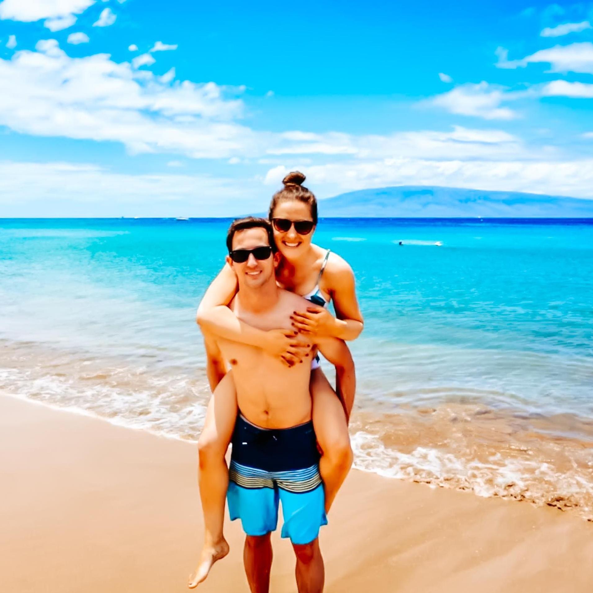 Enjoying Kaanapali Beach in Maui, HI