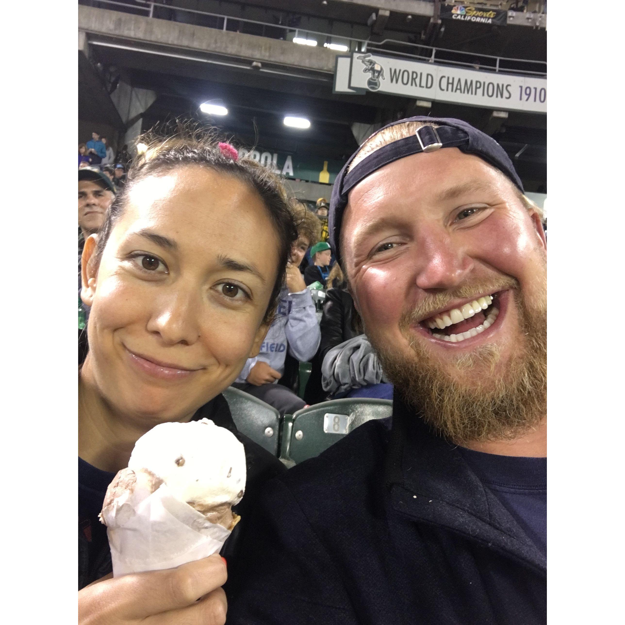 Sitting behind home plate at the Coliseum when the Twins came to town