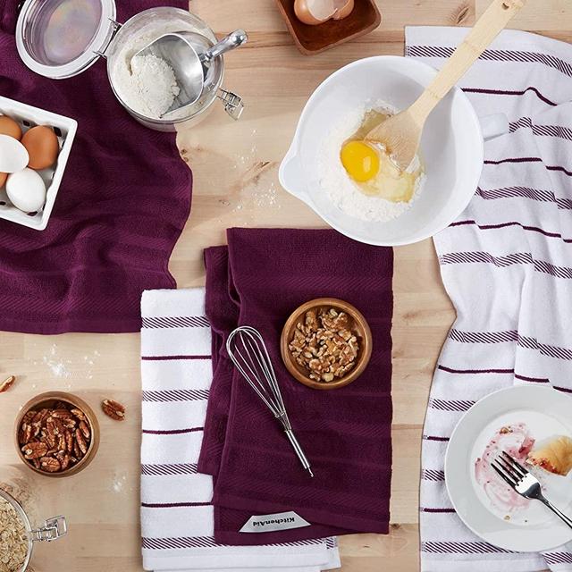 KitchenAid Albany Kitchen Towel Set, Boysenberry