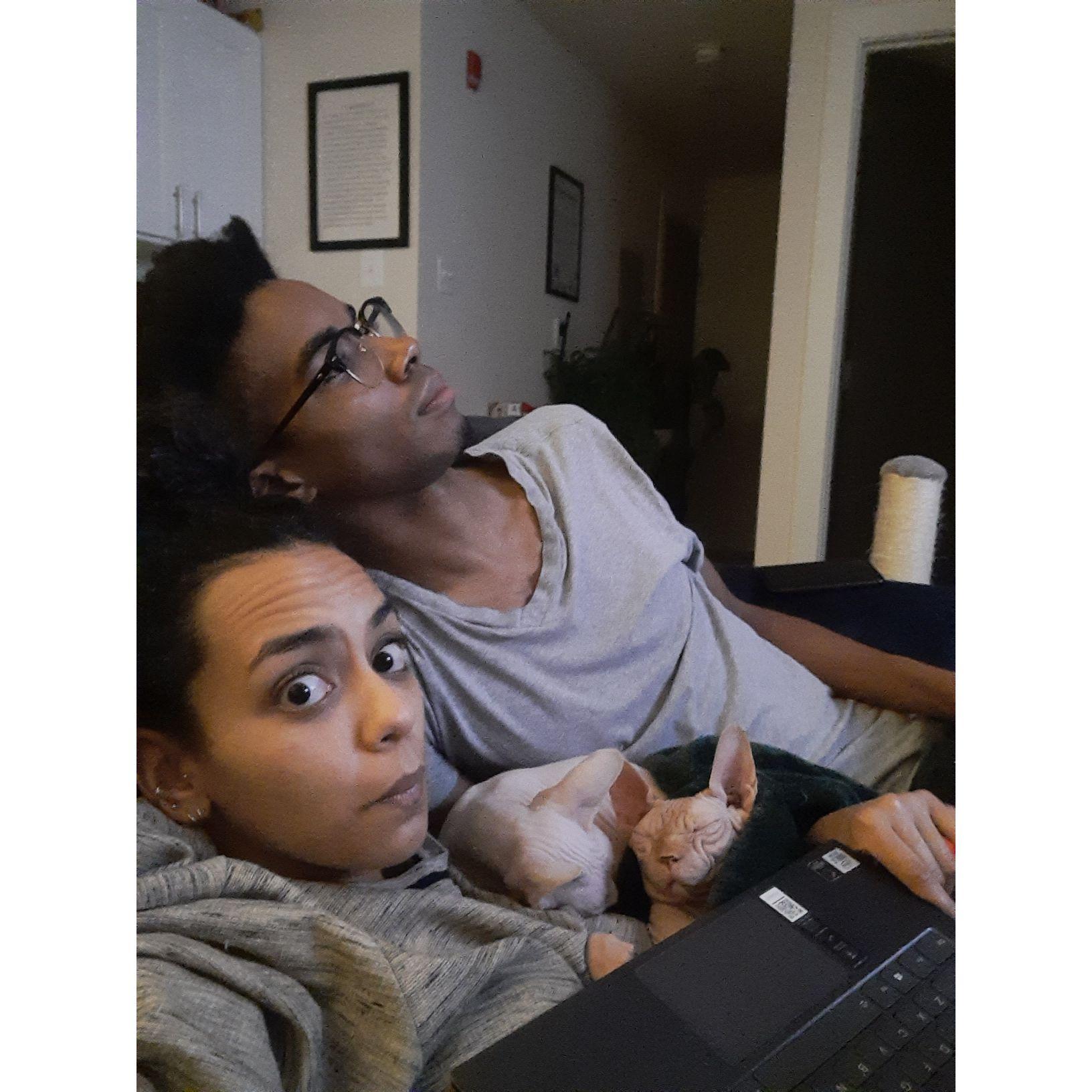 What our evenings lounging after work tend to look like(: