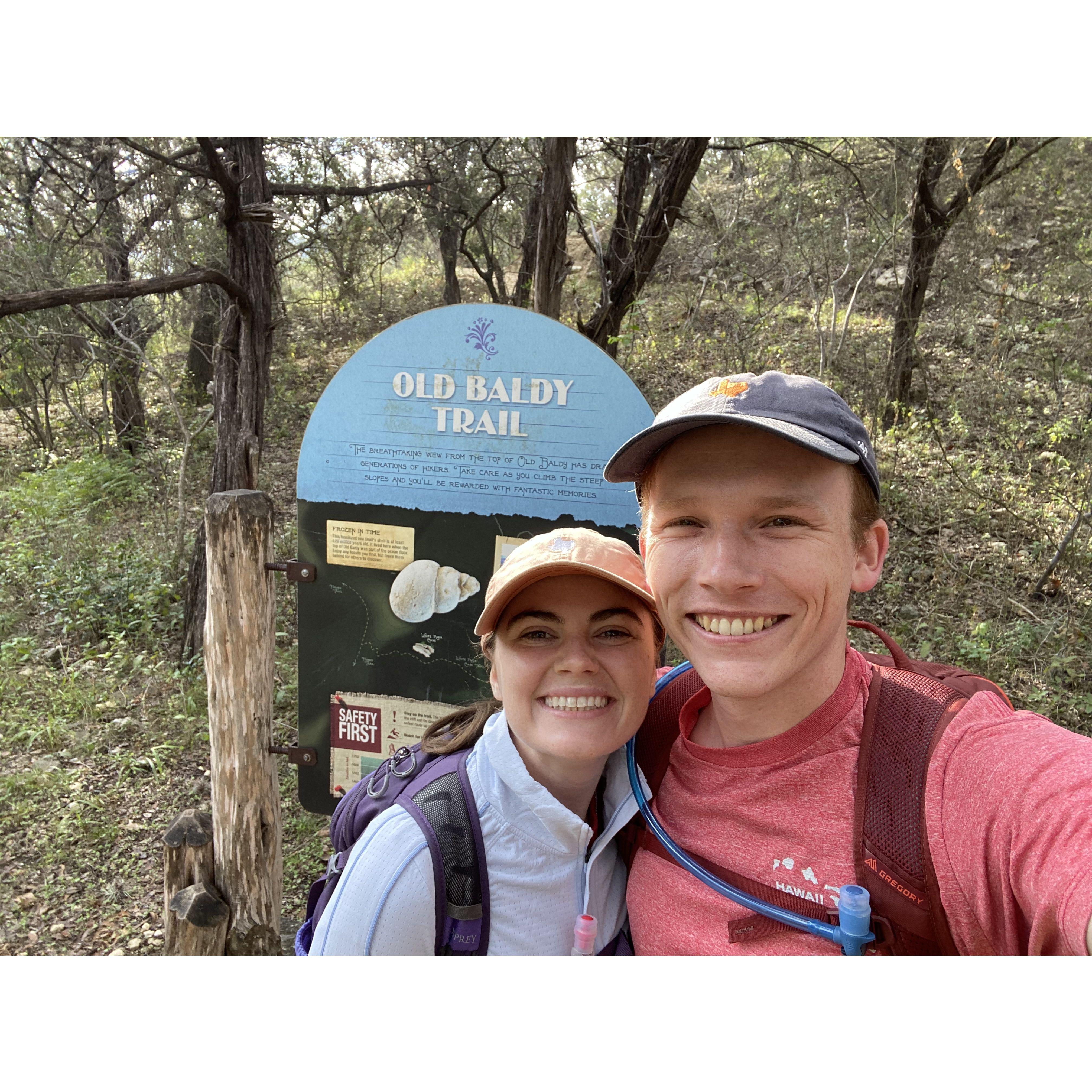 Hike the morning of our engagement. Ring was hidden in the day pack ;)