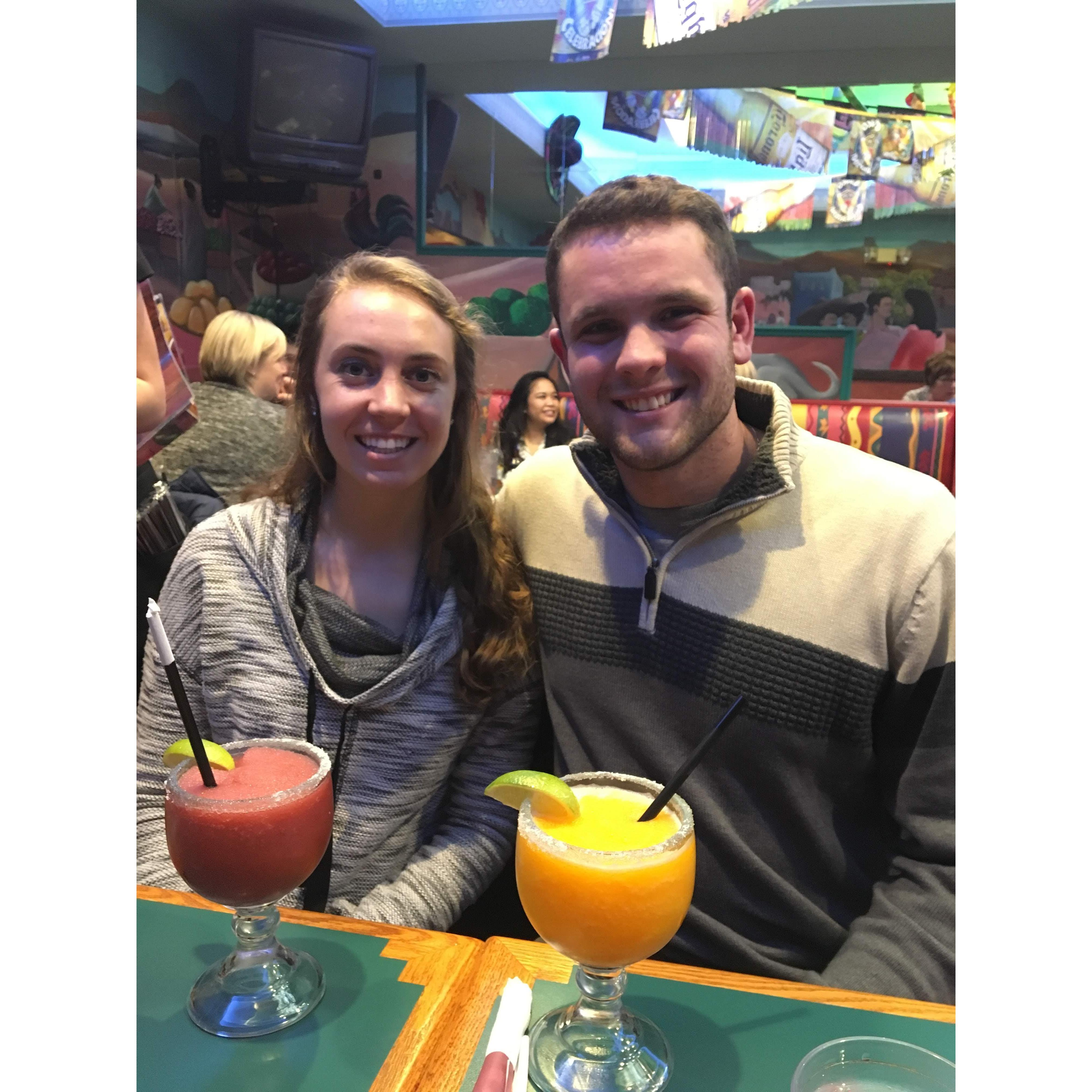 Celebrating Sarah getting into med school