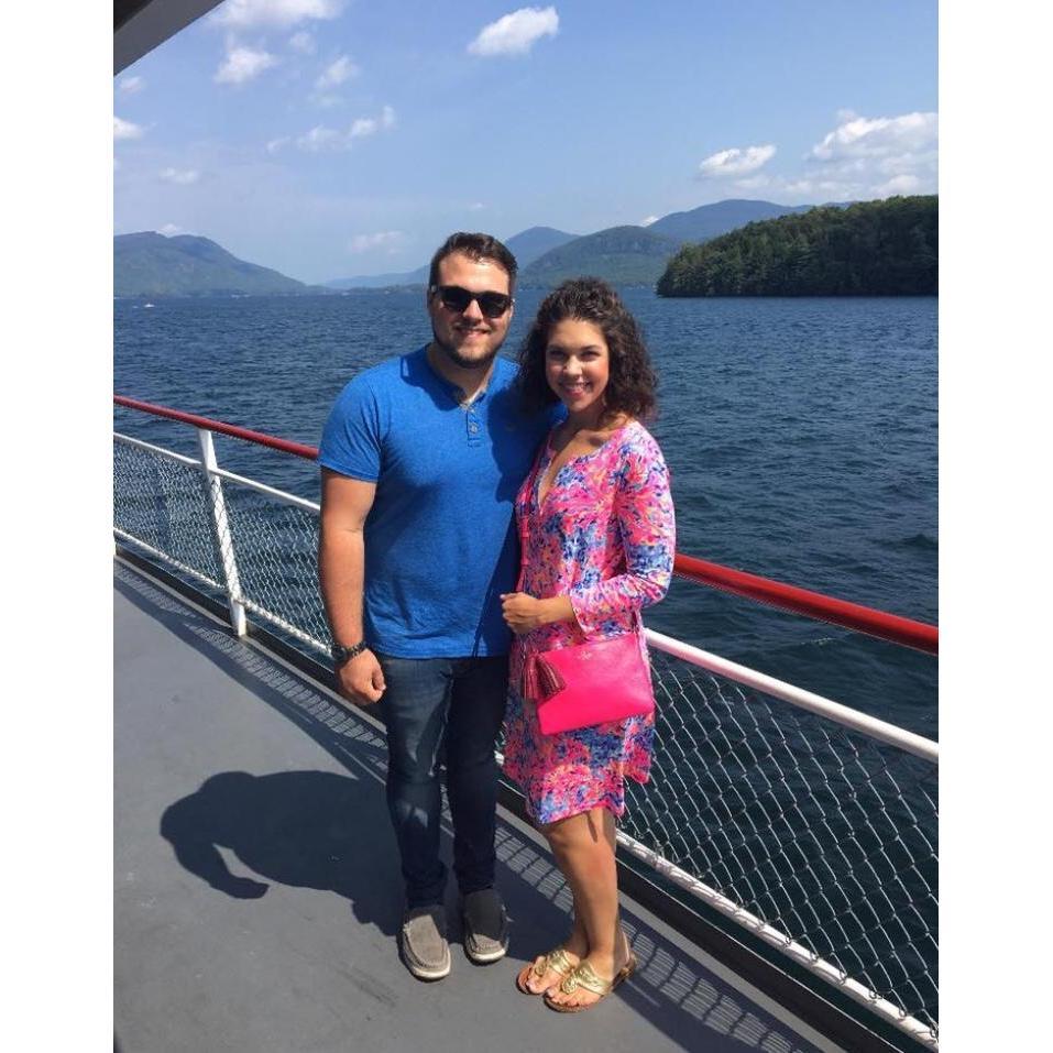 A beautiful day in Lake George, NY on the cruise ship, Lac du Saint Sacrement. (September, 2017)