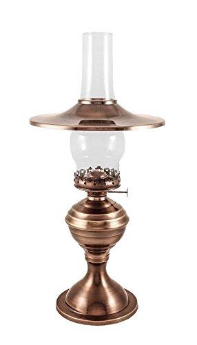 Vermont Lanterns Brass Equinox Hurricane Oil Lamp - 19" (Antique with Shade)