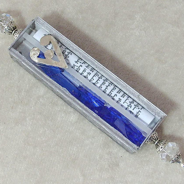 Wedding Glass Shards Mezuzah