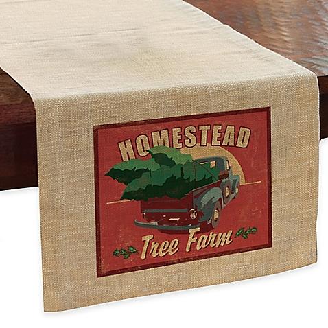 Heritage Lace® Signs of Christmas "Evergreen Trees" Table Runner