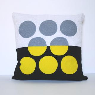 Tile Embroidered Pillow Cover