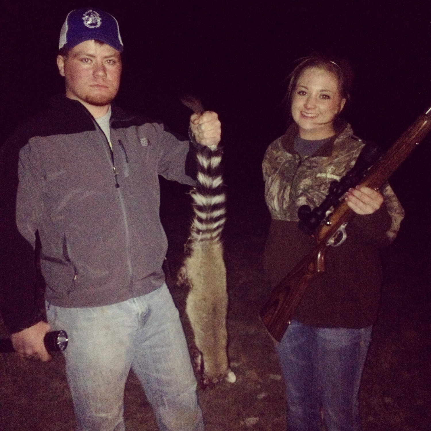 This was our first date. I know hunting, how romantic. :)