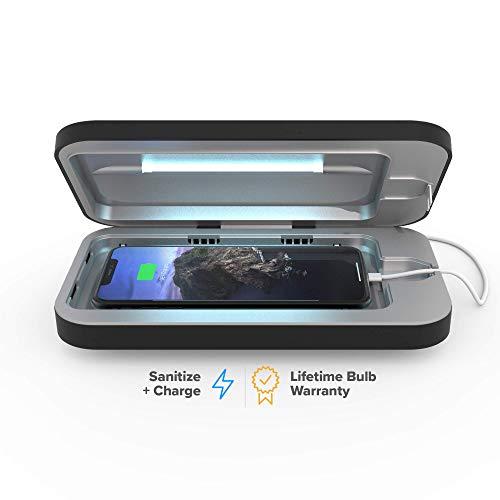 PhoneSoap 3 UV Smartphone Sanitizer & Universal Charger | Patented & Clinically Proven UV Light Disinfector | (Black)