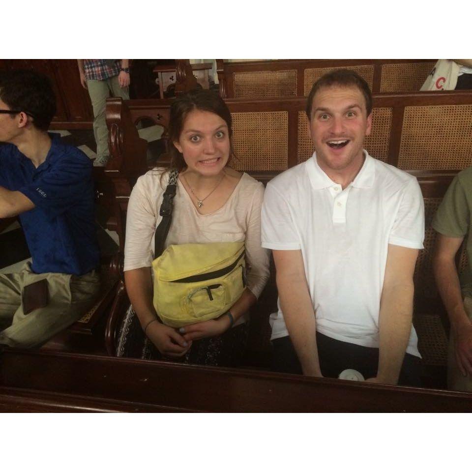 One of our first pictures together, just us, before either one of us liked the other. Sort of. Jakarta, Indonesia, 2015.