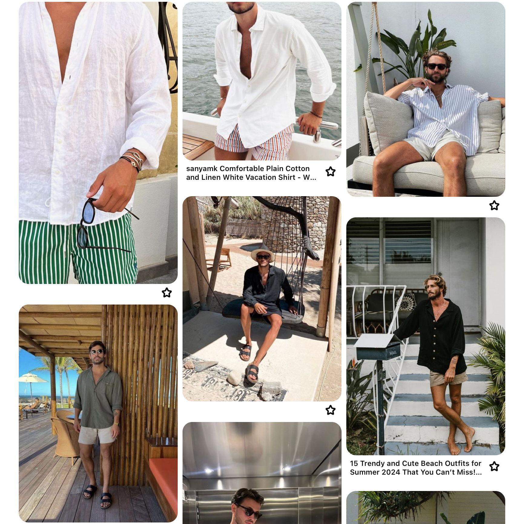 Men’s pool outfit Inspo