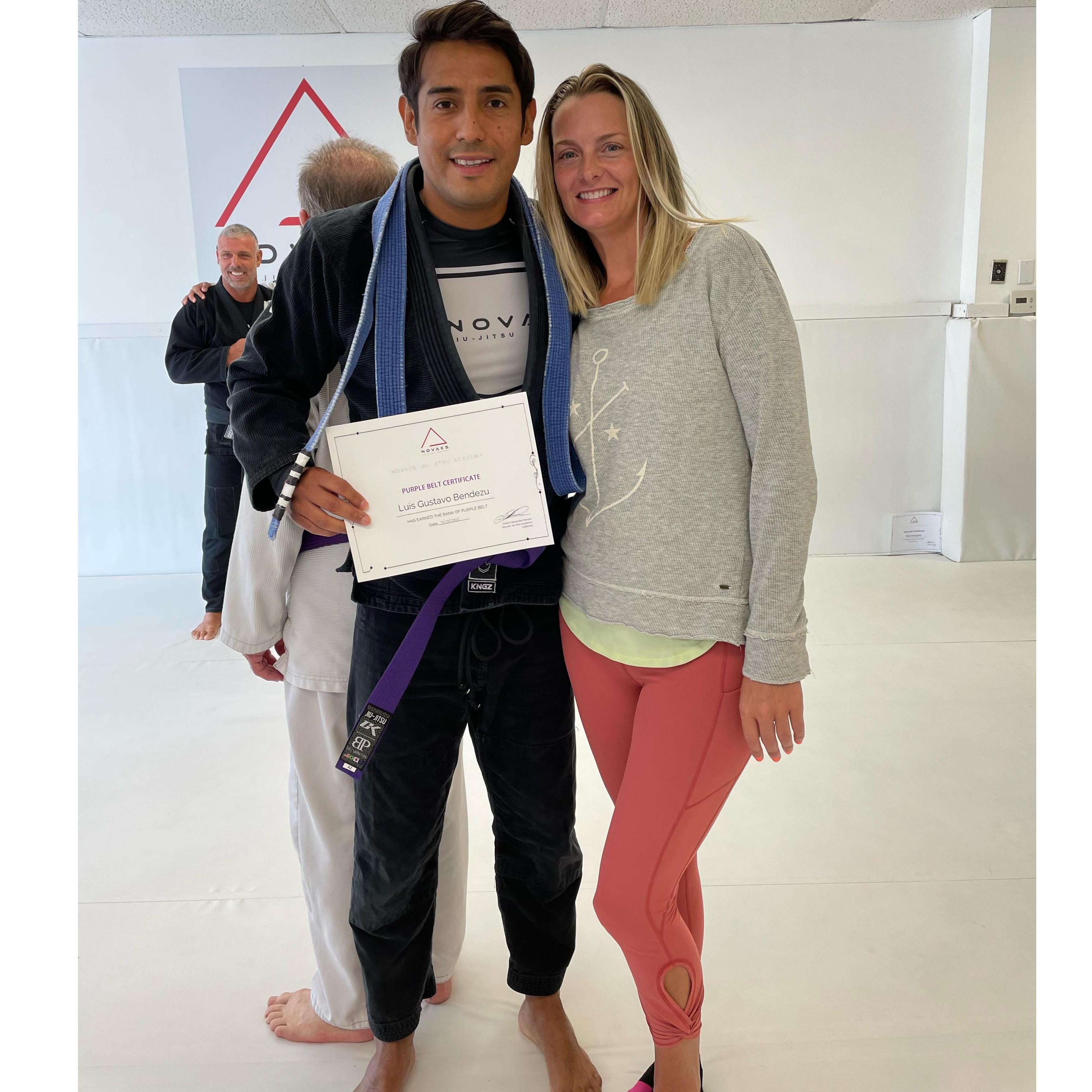 Gustavo's Purple Belt Promotion at Jiu-Jitsu!