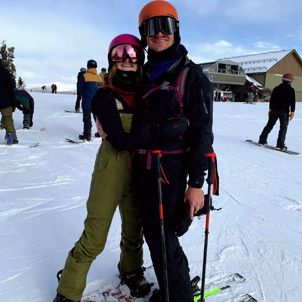 January 2021. Skiing at Copper. Also the beginning of the annual tradition where Mel makes Jared follow her through trees and gets them very lost.