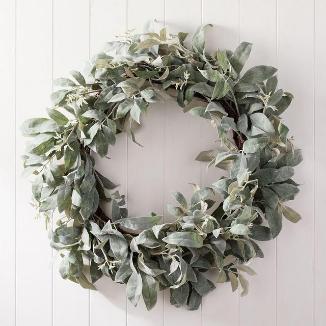 Faux Lamb's Ear Wreath