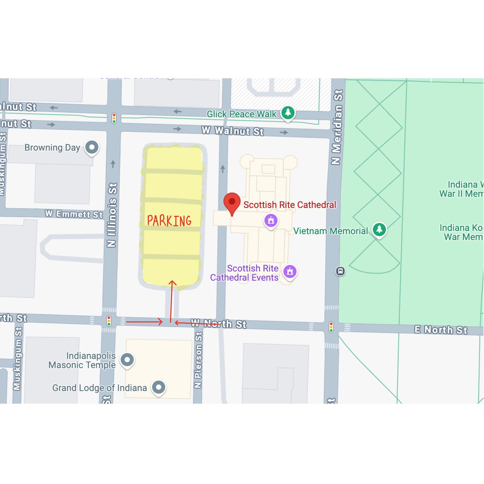 Reception Parking Map