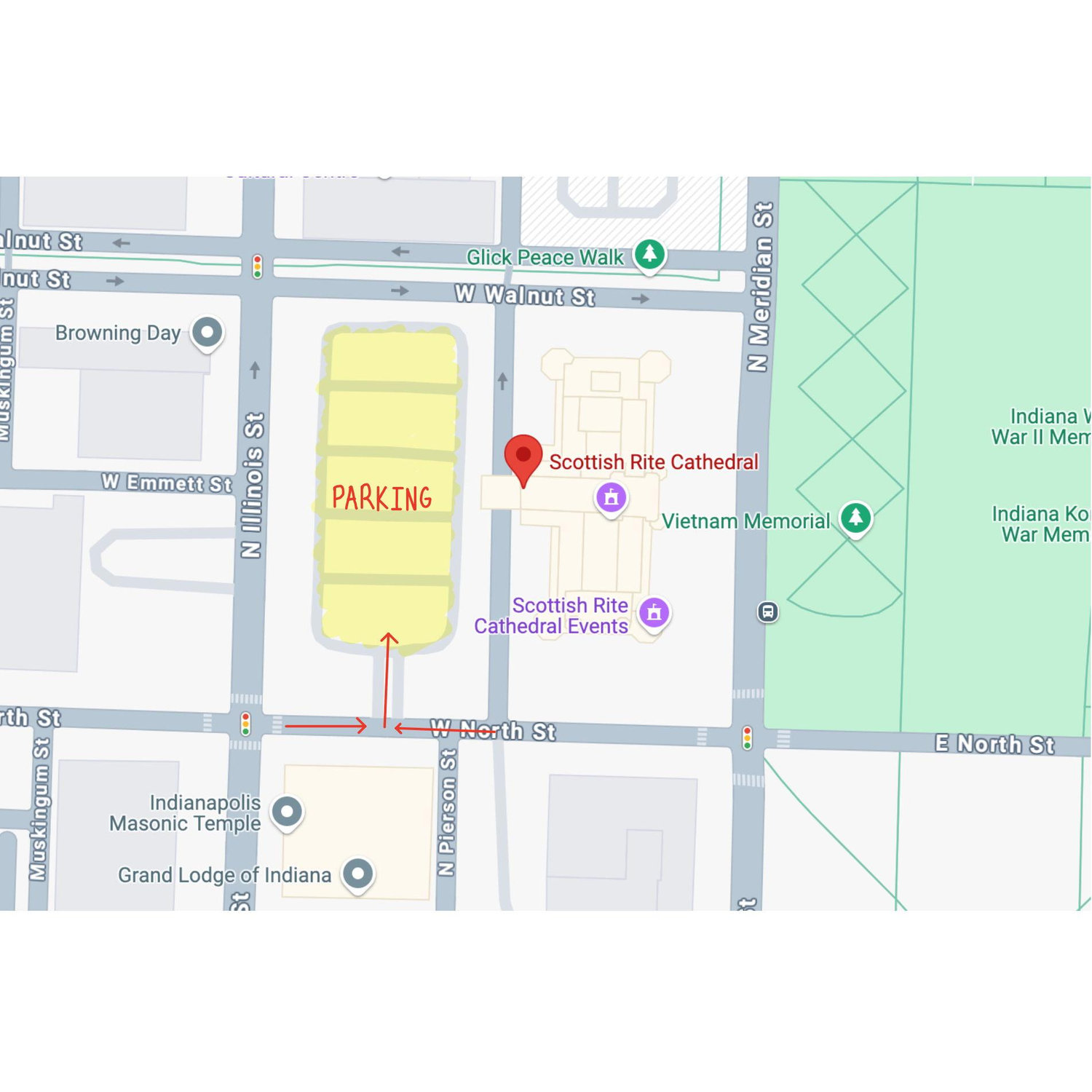 Reception Parking Map