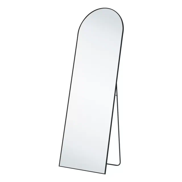 Sweetcrispy 21 x 64 Metal Arch Mirror | Black
