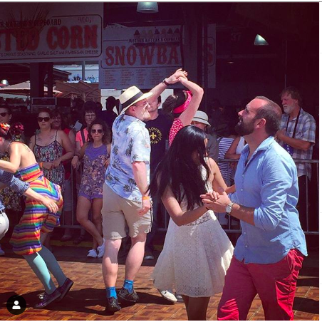 Swing dancing at French Quarter Fest. Spring, 2018.