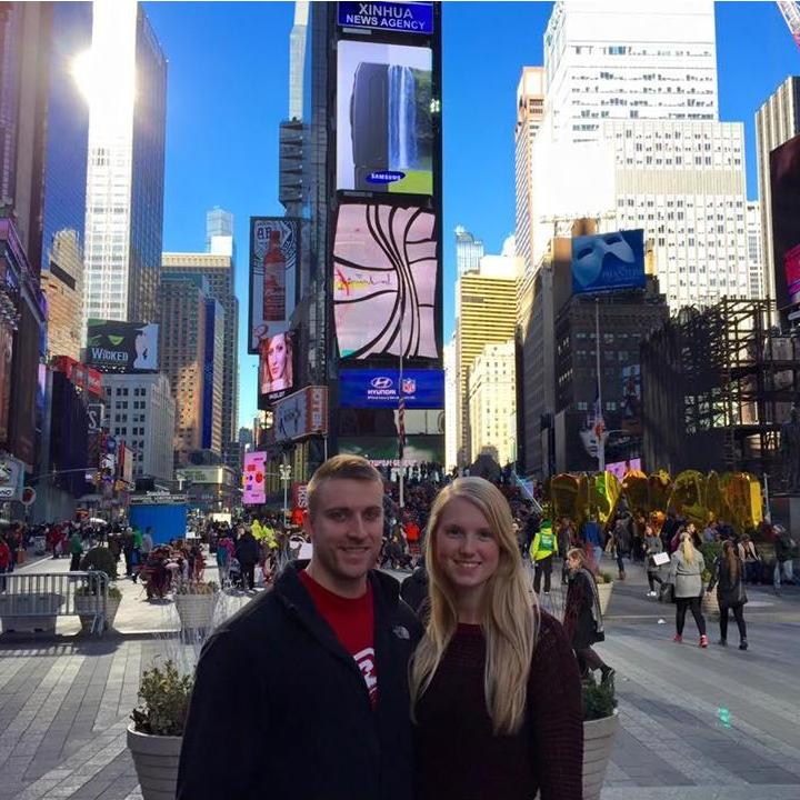 Our first picture together on a trip to NYC February 2016!