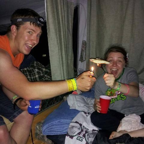 Country Jam, complete with a Wolf sweatshirt and pancakes warmed up with a lighter!