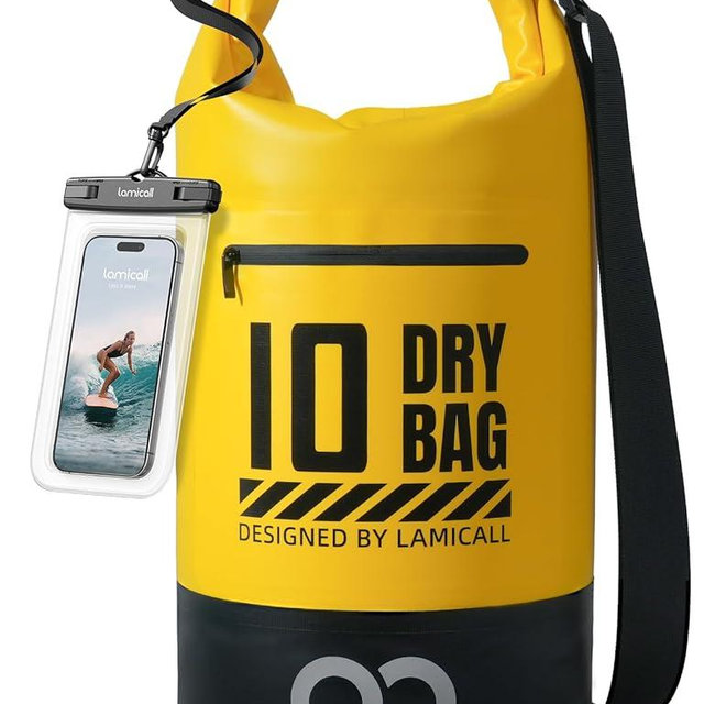 Lamicall Dry Bag, Waterproof Bag - [Durable & Floating] 5L/10L/20L/30L/40L Roll Top Drybag with Water Proof Phone Pouch for Travel Swimming Boating Kayaking Paddle Board Camping Beach Accessories