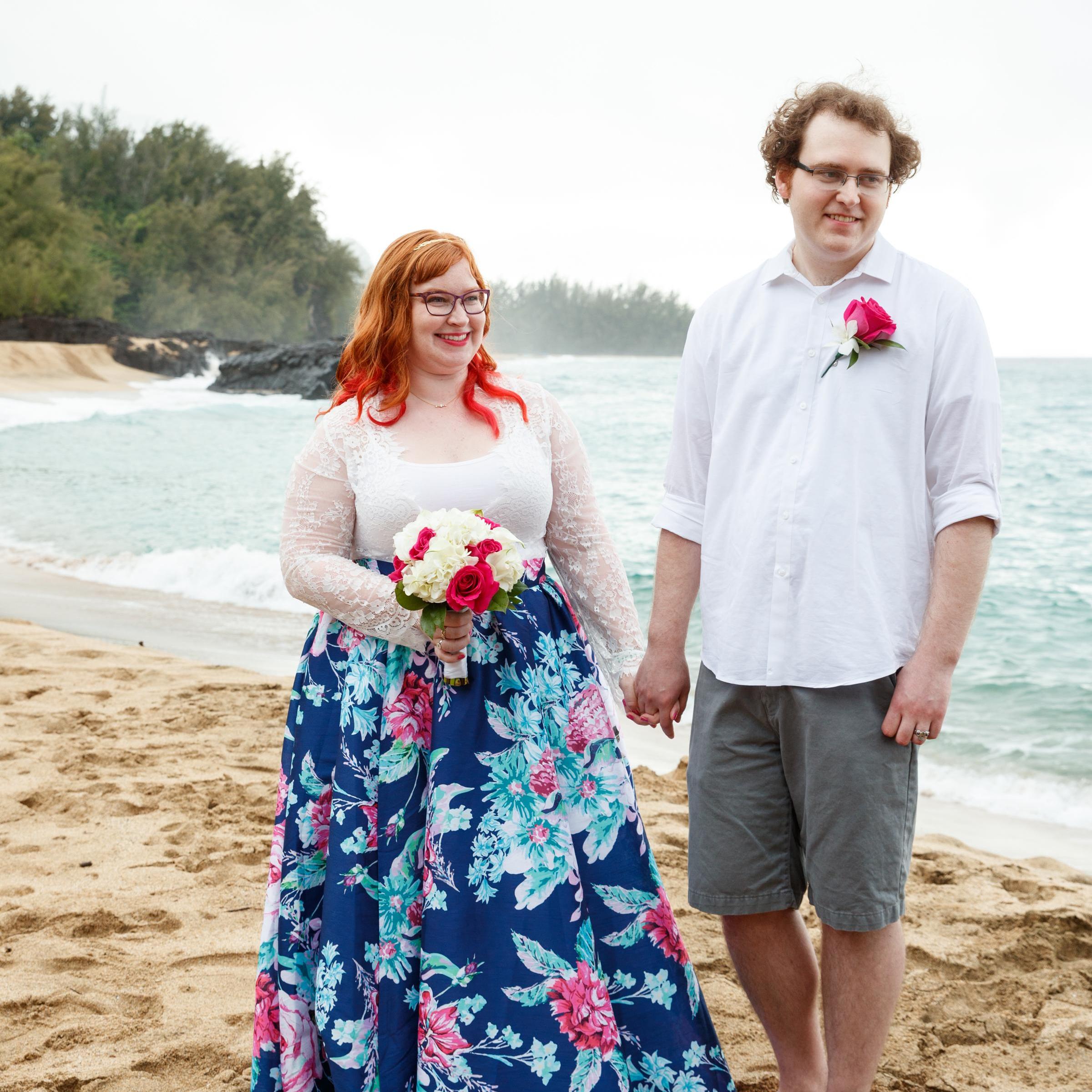 Right after the ceremony ended, still slightly giddy