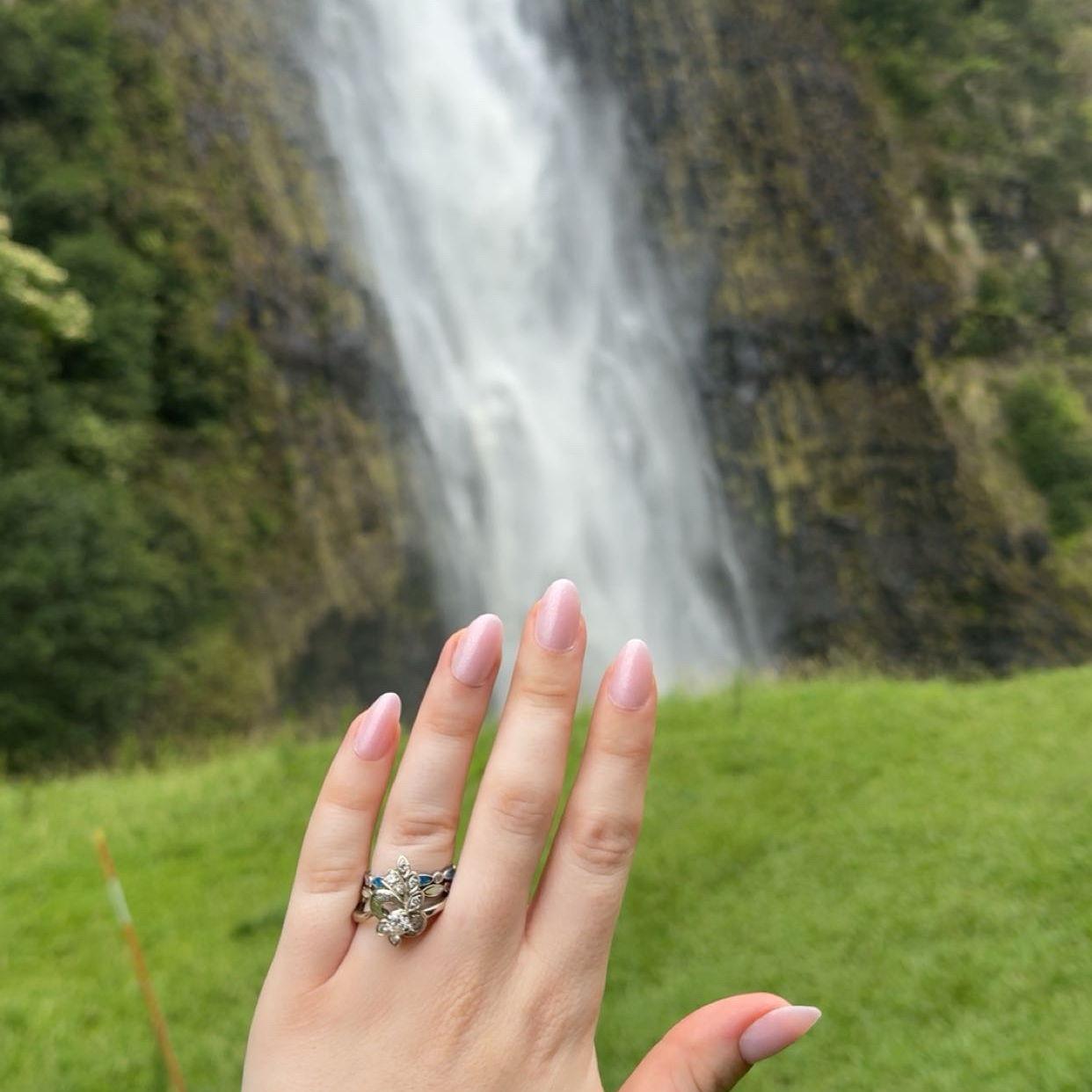 After he popped the question!