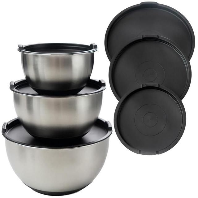 ANGORA BRANDS Stainless Steel Mixing Bowls Set - Durable Metal Bowls for Baking & Cooking - Nesting Bowls for Kitchen Efficiency -Mixing Bowls Stainless Steel - Stainless Steel Mixing Bowl by Samma