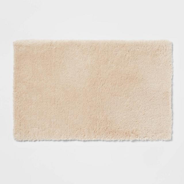 21"x34" Spa Plush Bath Rug Almond - Threshold™
