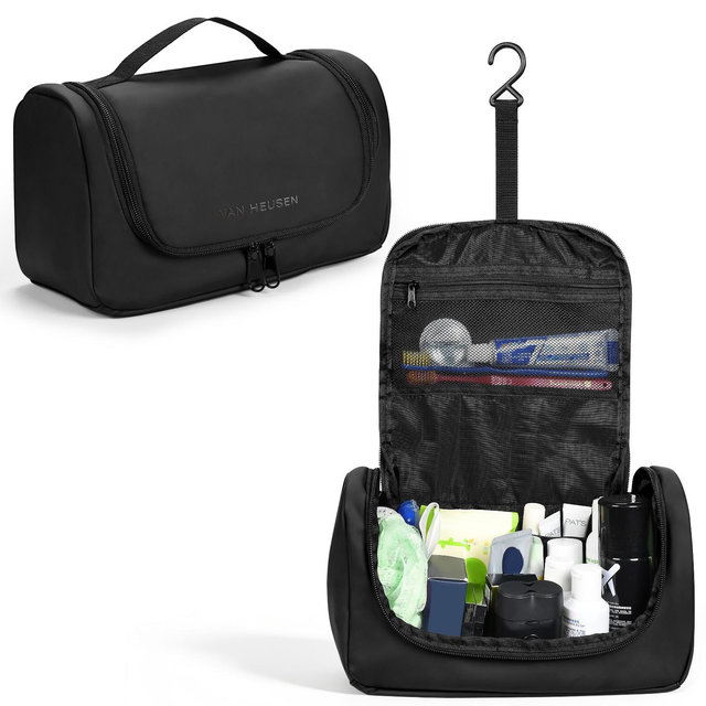 Van Heusen Travel Toiletry Bag for Men Women, Waterproof Leak-Proof Toiletries Organizer Dopp Kit Pouch, Women's Makeup Bag Organizer