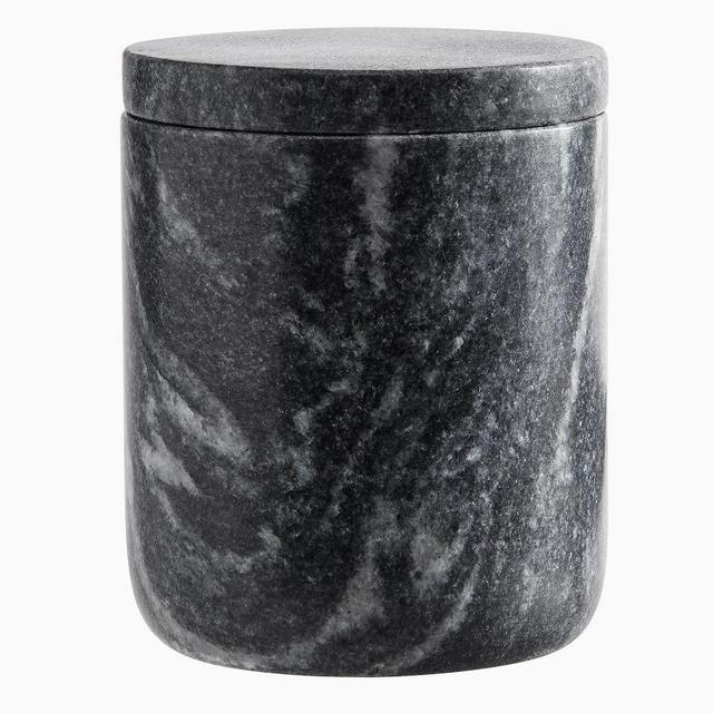 Black Handcrafted Marble Canister