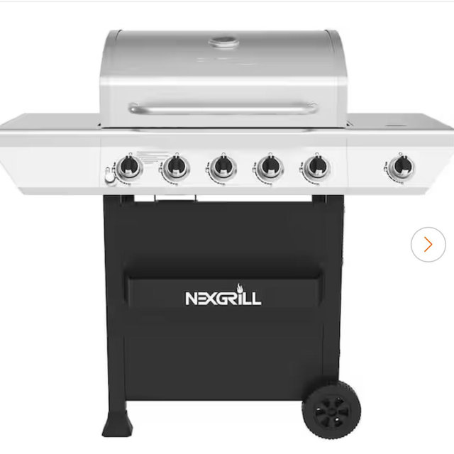 Nexgrill 5-Burner Propane Gas Grill in Stainless Steel with Side Burner and Condiment Rack 720-0888S