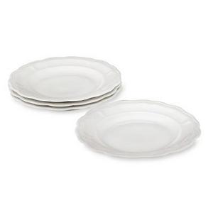 Pillivuyt Queen Anne Porcelain Dinner Plates, Set of 4