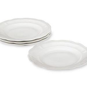 Pillivuyt Queen Anne Porcelain Dinner Plates, Set of 4