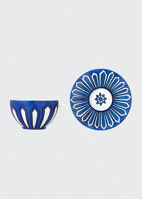 Hermès - Bleus d'Ailleurs Breakfast Cup & Saucer Set