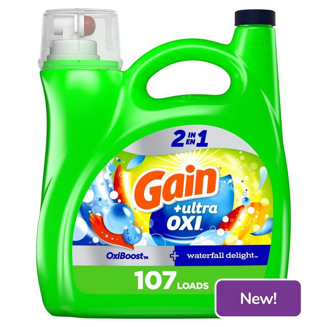 Gain Liquid Oxi Waterfall Laundry Detergent - 154 fl oz