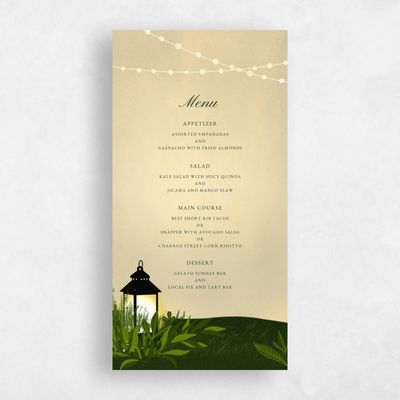 Beige Wedding Menu - Marietta